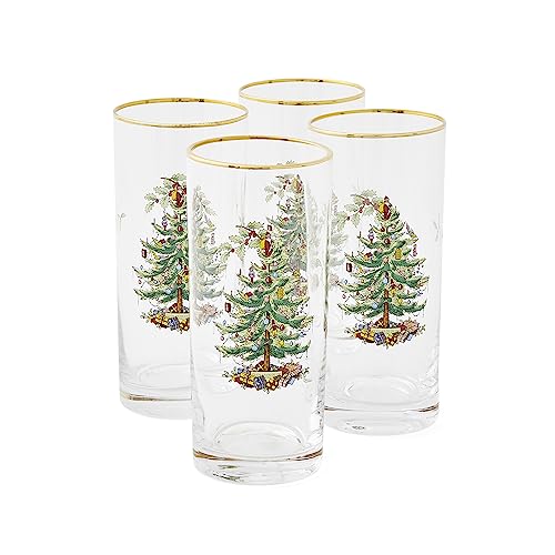 Spode Christmas Tree 15oz Highball Glasses