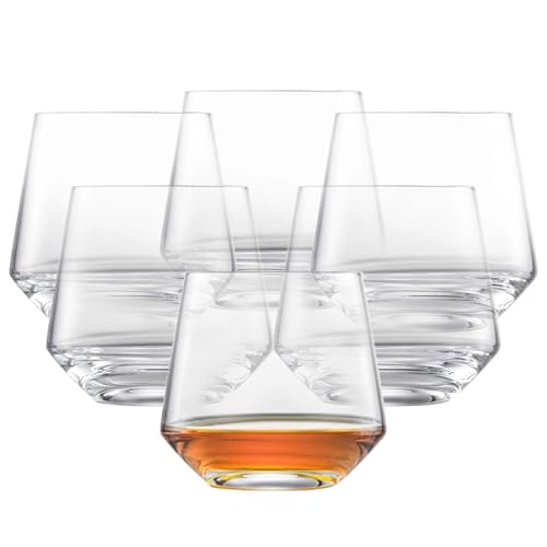ZWIESEL GLAS Pure Whiskey Glass (Set of 6), Tumblers for Whiskey, Dishwasher-Safe Tritan Crystal Glasses, Made in Germany (13 Ounce)