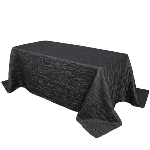 YOUR CHAIR COVERS 90 x 156 inch Rectangular Crinkle Taffeta Tablecloth