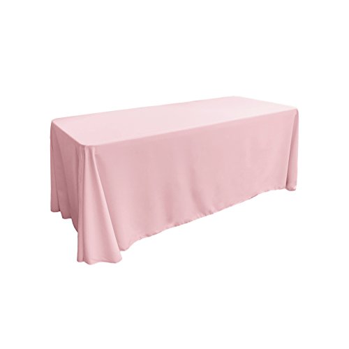 LA Linen Polyester Poplin Washable Rectangular Tablecloth