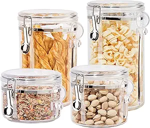Oggi 4pc Clear Canister Set
