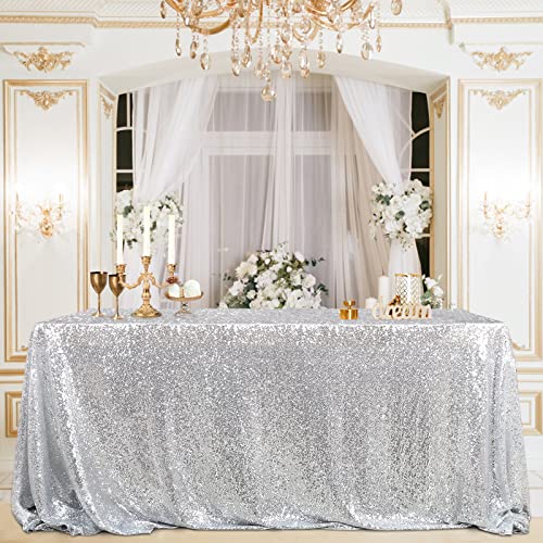 B-COOL Silver Sequin Table Cloth