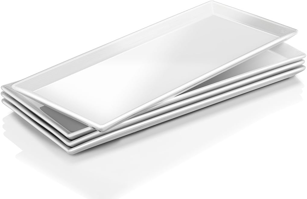 DOWAN 14.5" Rectangular Plates (Set of 4)