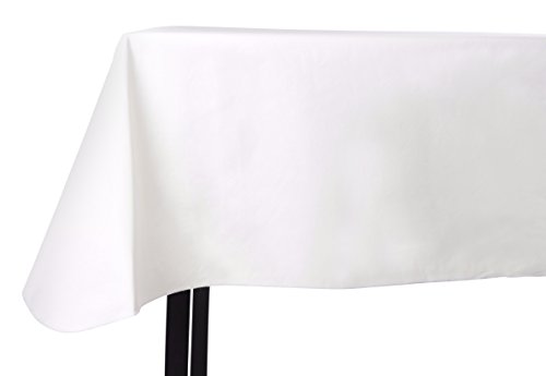 Yourtablecloth Heavy Duty Vinyl Rectangle or Square Tablecloth  6 Gauge Heavy Duty Tablecloth  Flannel Backed  Wipeable Tablecloth with Vivid Colors & Many Sizes 52 x 70 White