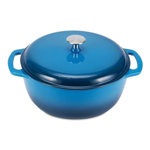 Amazon Basics 4.3-Qt Cast Iron (Blue)