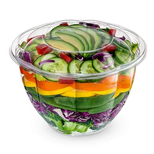 Comfy Package Clear Plastic Salad Bowls