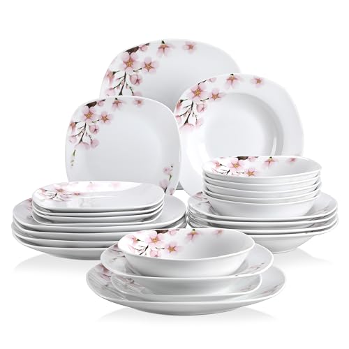 VEWEET Annie 24-Piece Porcelain
