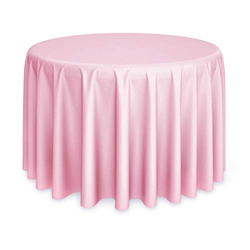 Lann's Linens - 10 Premium 120" Round Tablecloths for Wedding/Banquet/Restaurant - Polyester Fabric Table Cloths - Pink