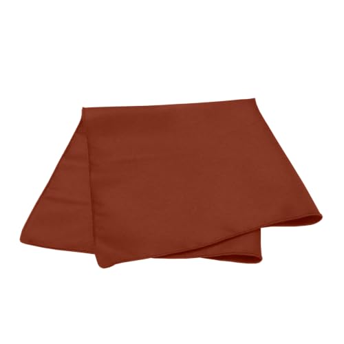Ultimate Textile Cloth Napkins Bulk Set 17x17in Polyester Washable Square Dinner Napkins for Wedding Party Events Machine Washable Stain Resistant - Burnt Orange, 17" X 17" (Set of 24)