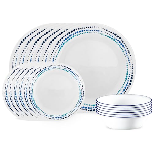 Corelle Vitrelle Ocean Blue 18pc