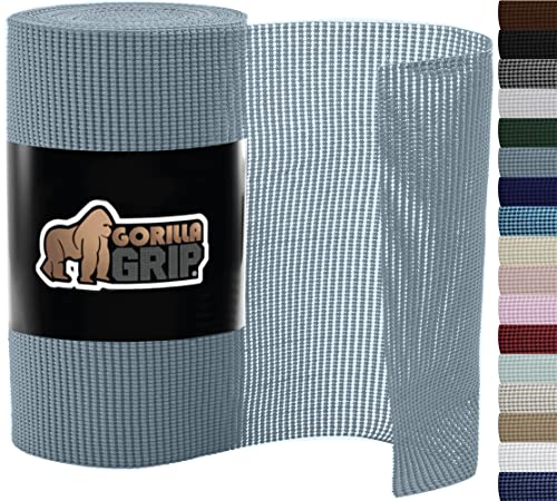 Gorilla Grip Drawer Shelf and Cabinet Liner, Thick Strong Grip, Non-Adhesive Liners Protect Kitchen Cabinets and Cupboard, Bathroom Drawers, Easy Install, Breathable Mat, 20" x20', Light Blue