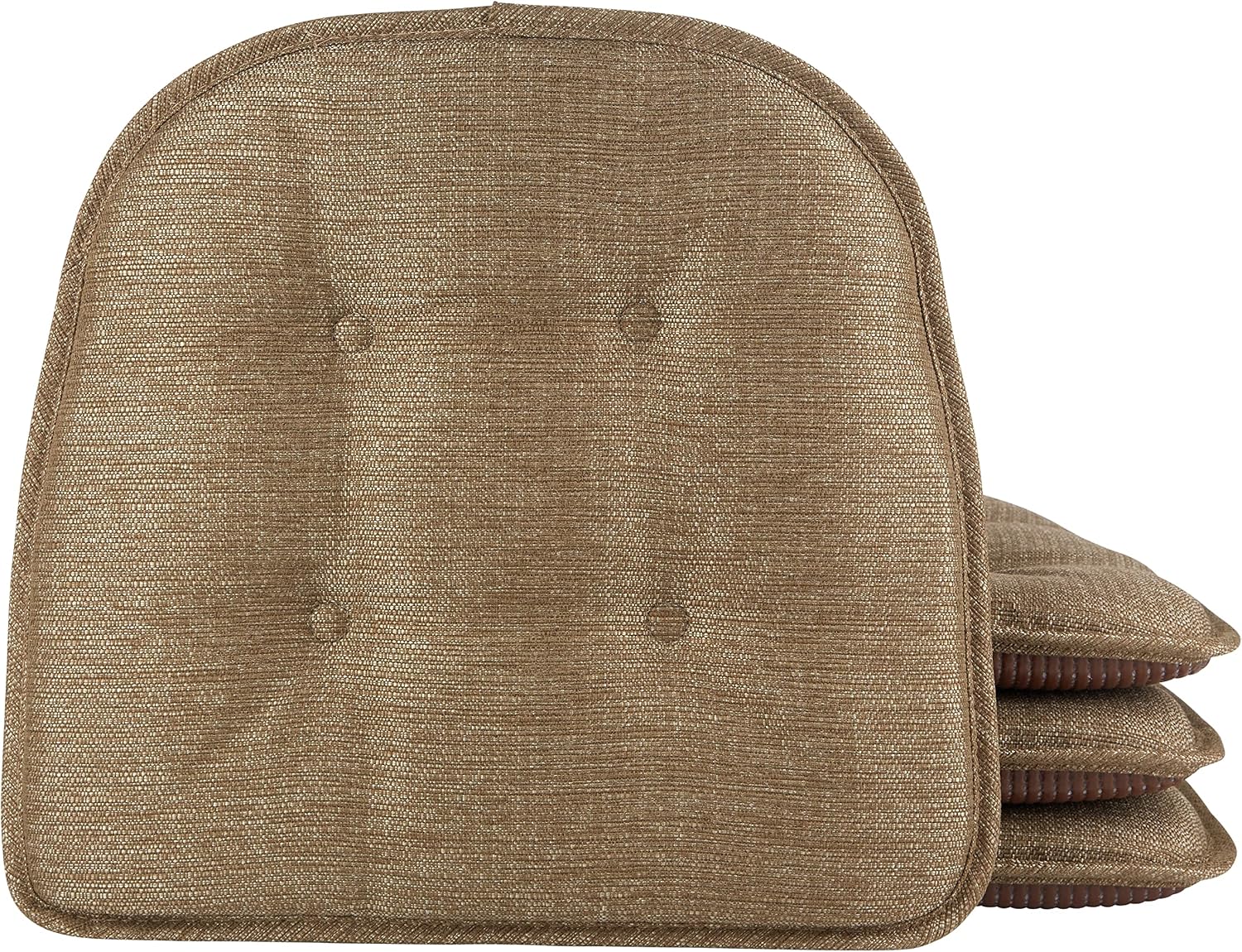 Non-Slip Chair Cushions, Assembled in USA, U-Shaped Skid-Proof Seat Pads for Dining Room, Kitchen, Office, 15"x16"