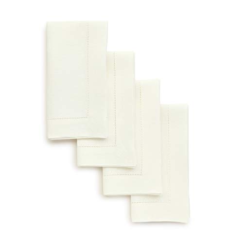 Solino Home Ivory Linen Napkins Set of 4