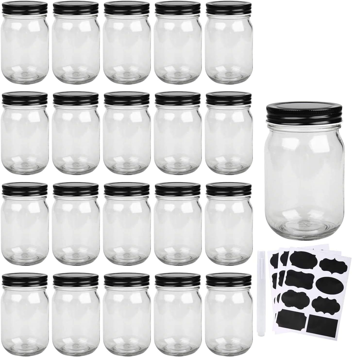 QAPPDA 12 oz Mason Jars