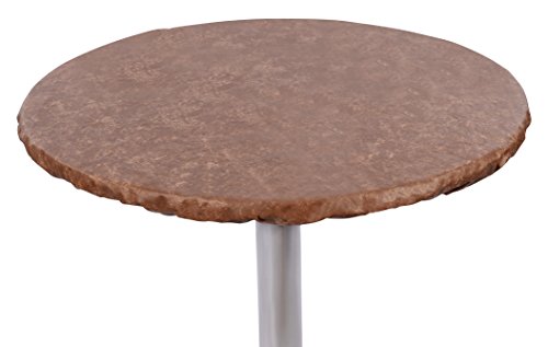 Yourtablecloth Heavy Duty Vinyl Round Fitted Tablecloth