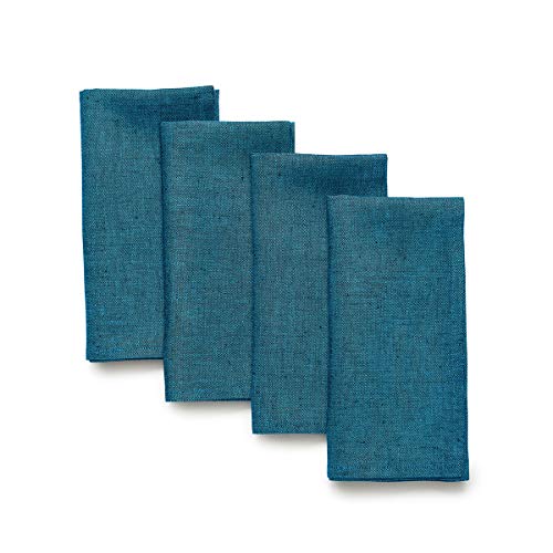 Solino Home Linen Napkins Set - Chambray Teal