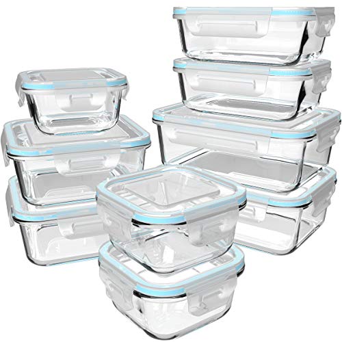 S SALIENT 18 Piece Glass Food Storage Set