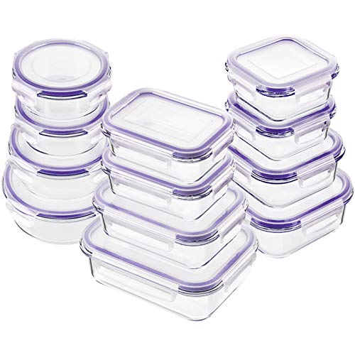 Bayco Glass Food Storage Containers (Purple)