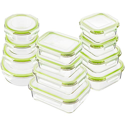 Bayco Glass Meal Prep Containers (Green)