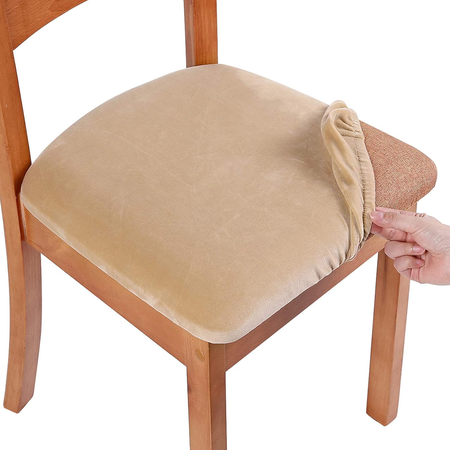 Smiry Velvet Seat Covers (Beige)