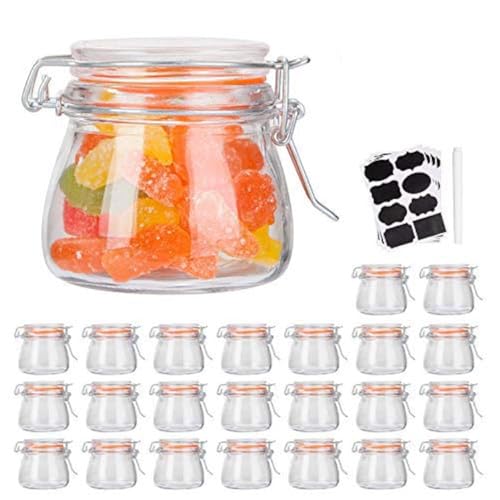 Encheng Small Glass Jars 24-Pack