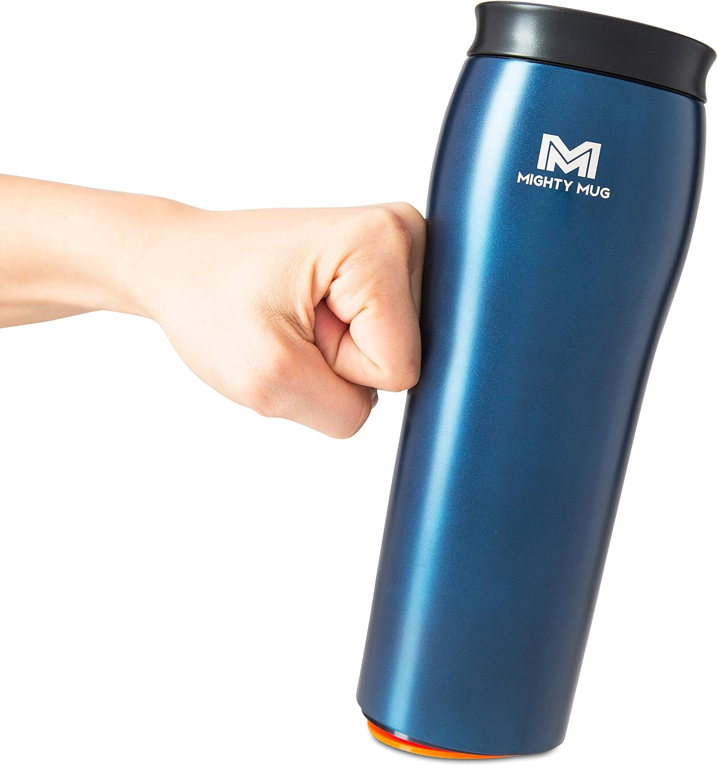 Mighty Mug | The Untippable Mug | Grips When Hit, Lifts for Sips | Insulated Stainless Steel Tumbler | Cupholder Friendly | Leakproof | 6 Hour Hot / 24 Cold | 16oz | Oceanic