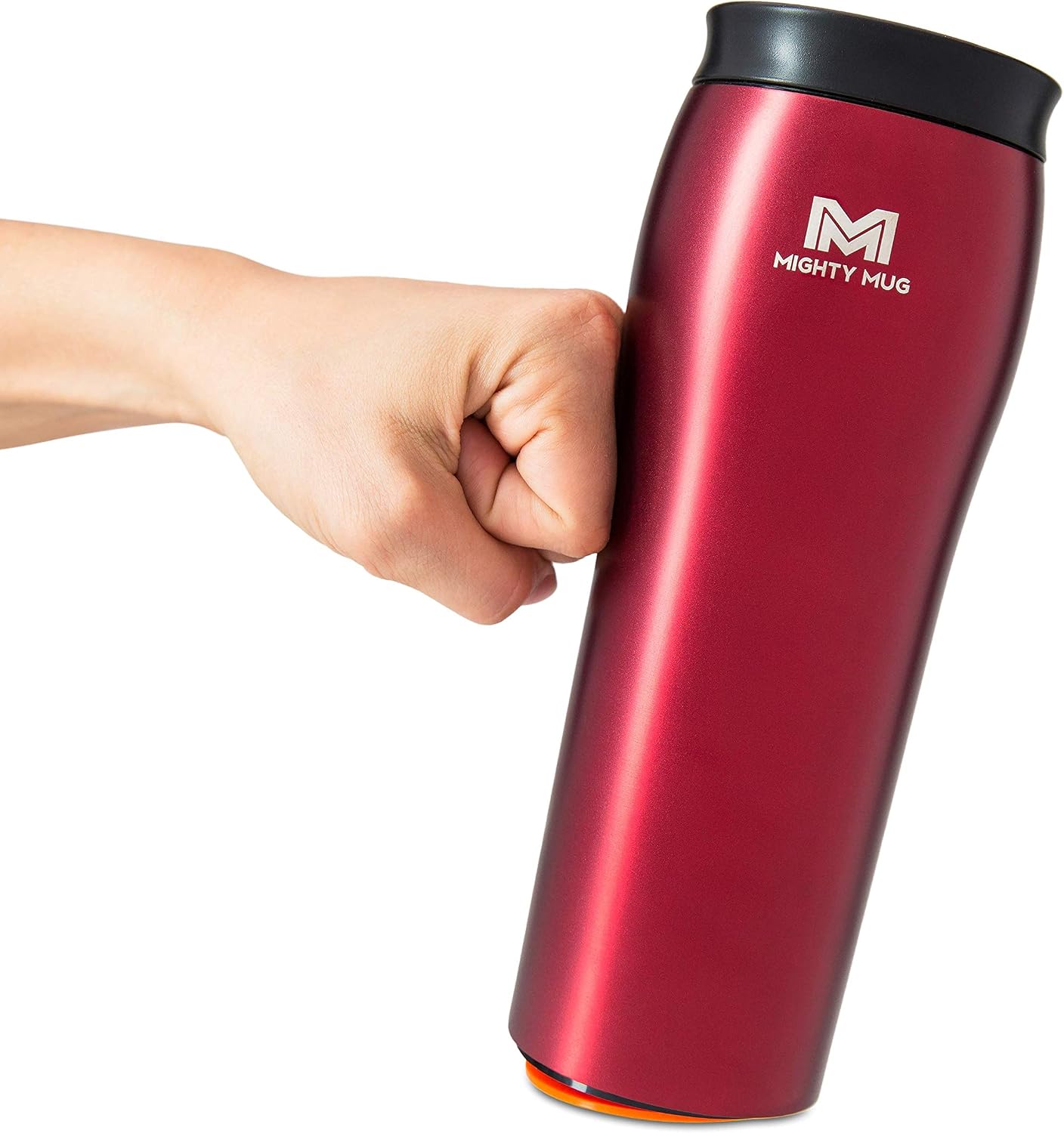 Mighty Mug | The Untippable Mug | Grips When Hit, Lifts for Sips | Insulated Stainless Steel Tumbler | Cupholder Friendly | Leakproof | 6 Hour Hot / 24 Cold | 16oz | Rosebud