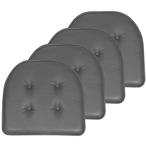 Sweet Home Collection Faux Leather Chair Pads