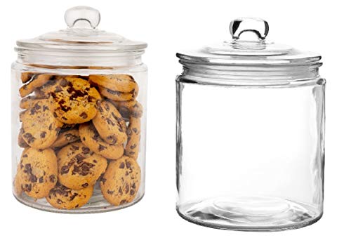 Set of 2 Glass Jar with Lid