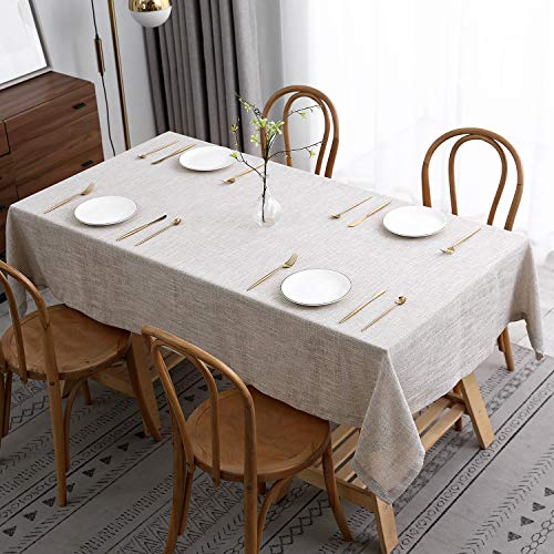 maxmill Flaxy Faux Linen Table Cloth