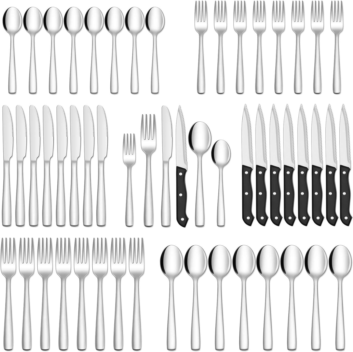 HIWARE 72-Piece Silverware Set