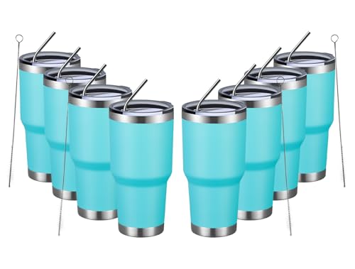 MEWAY 30oz Insulated Tumbler (Light Blue, 8 PACK)