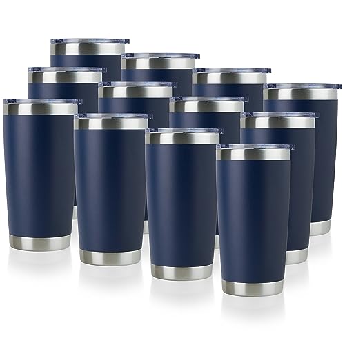 DOMICARE 20oz Stainless Steel Tumbler (Navy, 12)