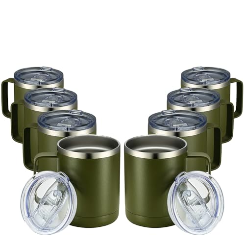 MEWAY 12oz Coffee Mug With Handle (Set of 8)
