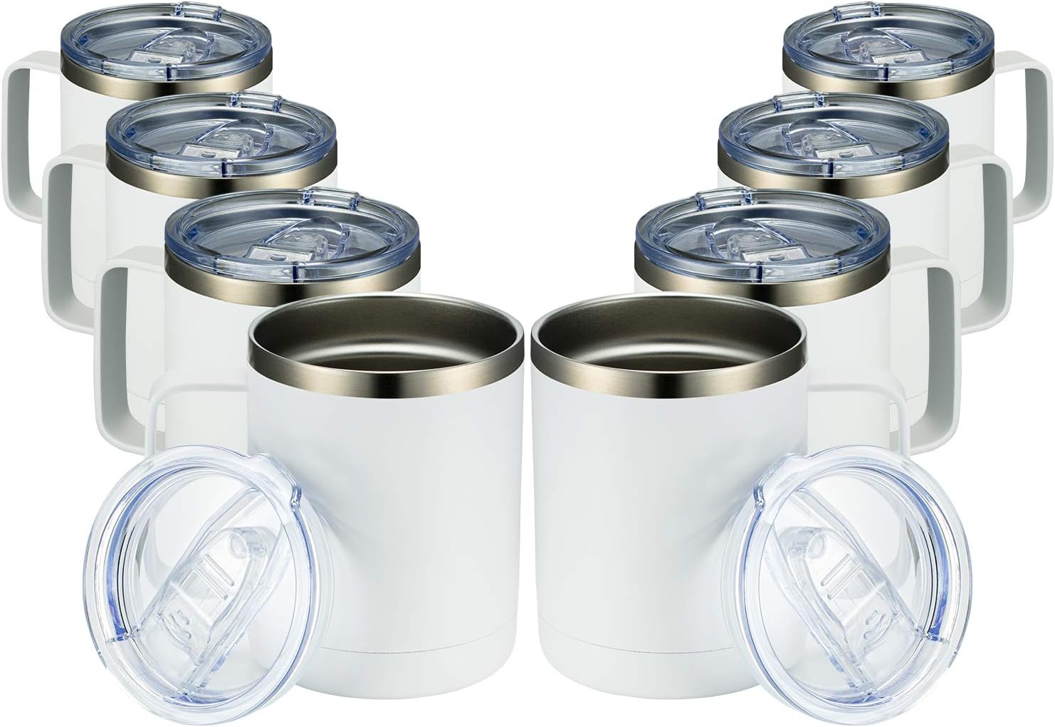 MEWAY 12oz Coffee Mug With Handle 8 Pack Bulk