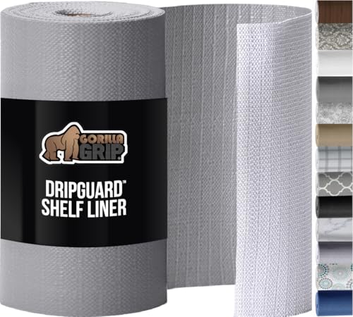 GORILLA GRIP Slip Resistant Drawer and Shelf Liner (17.5 in Gray)