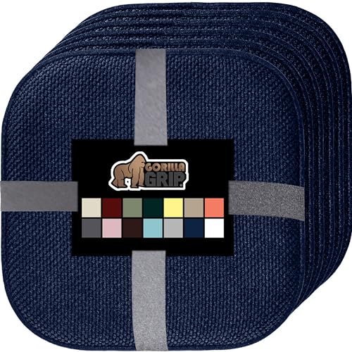GORILLA GRIP 1.4" Memory Foam, Set of 6 (Navy)