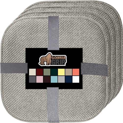 GORILLA GRIP Slip Resistant Chair Cushions (Set of 4)