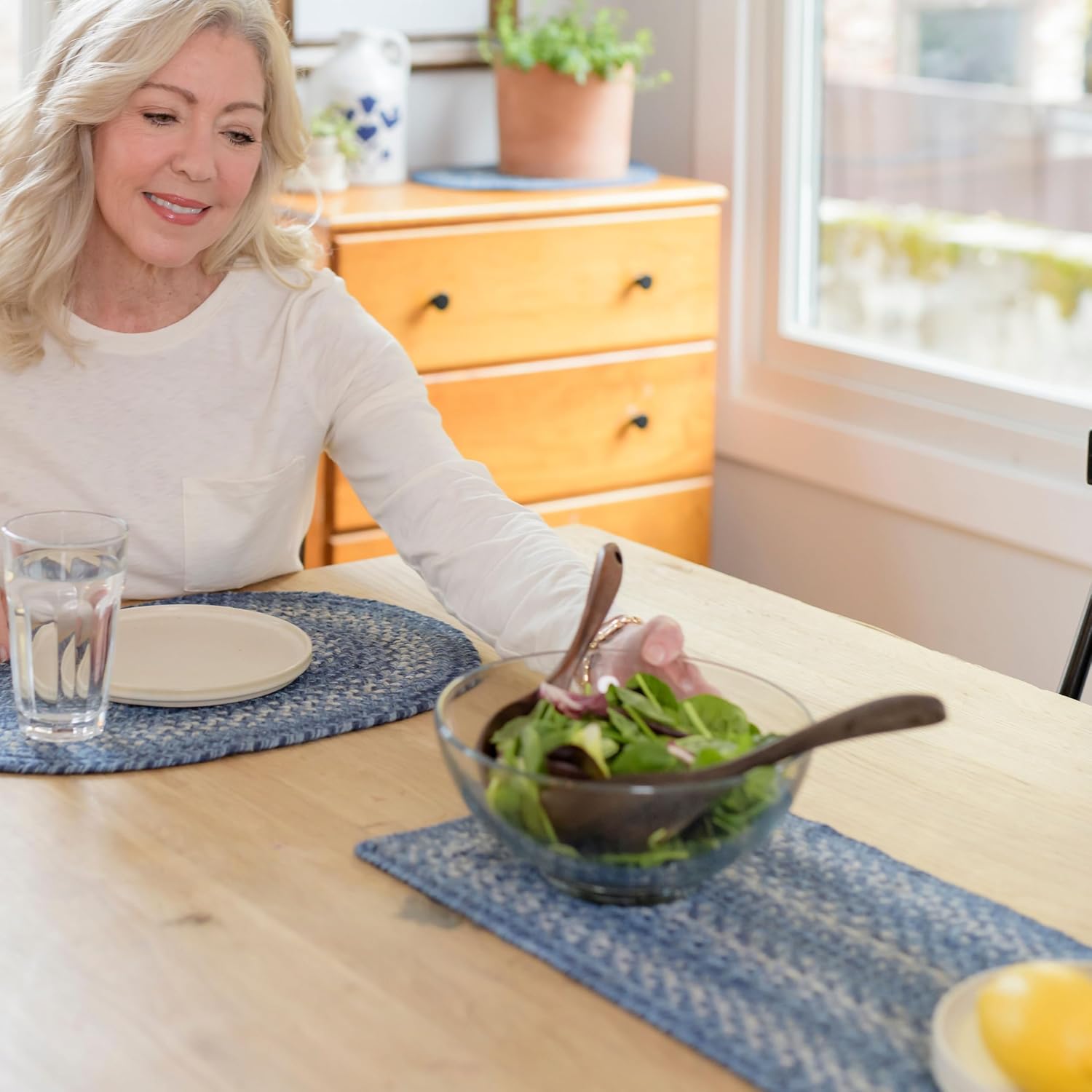 Homespice Denim Jute Braided Long Table Runner