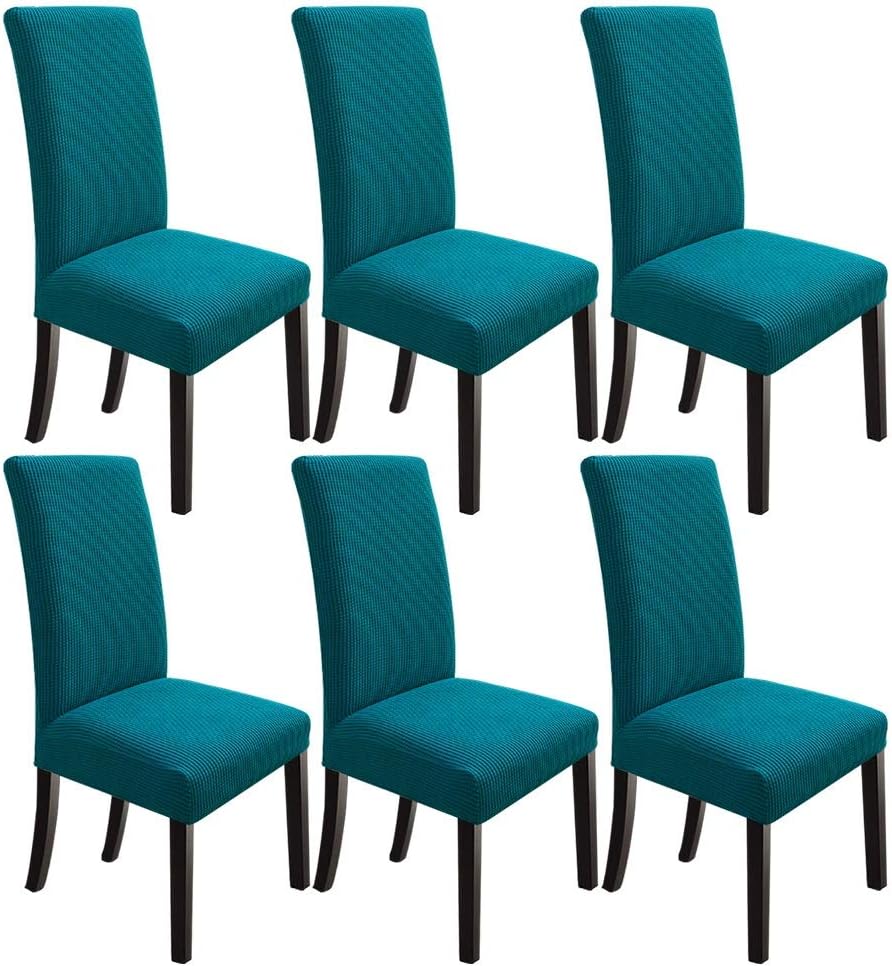 NORTHERN BROTHERS Chair Covers for Dining Room, Kitchen Parsons Chair Covers, Washable Dining Chair Slipcovers Seat Protector for Hotel, Banquet, Ceremony( Teal )