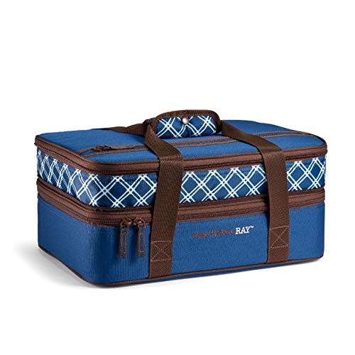 Rachael Ray Expandable Insulated Casserole Carrier for Hot or Cold Food, Thermal Lasagna Lugger Tote for Potluck, Parties, Picnic, and Cookouts, Fits 9" x 13" Baking Dish