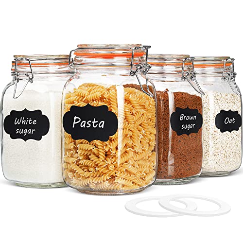 Qianfenie 50 oz Clip-Top Jars