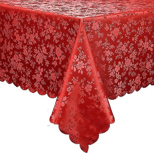 Smiry Rectangle Table Cloth, Red 54" x 108"