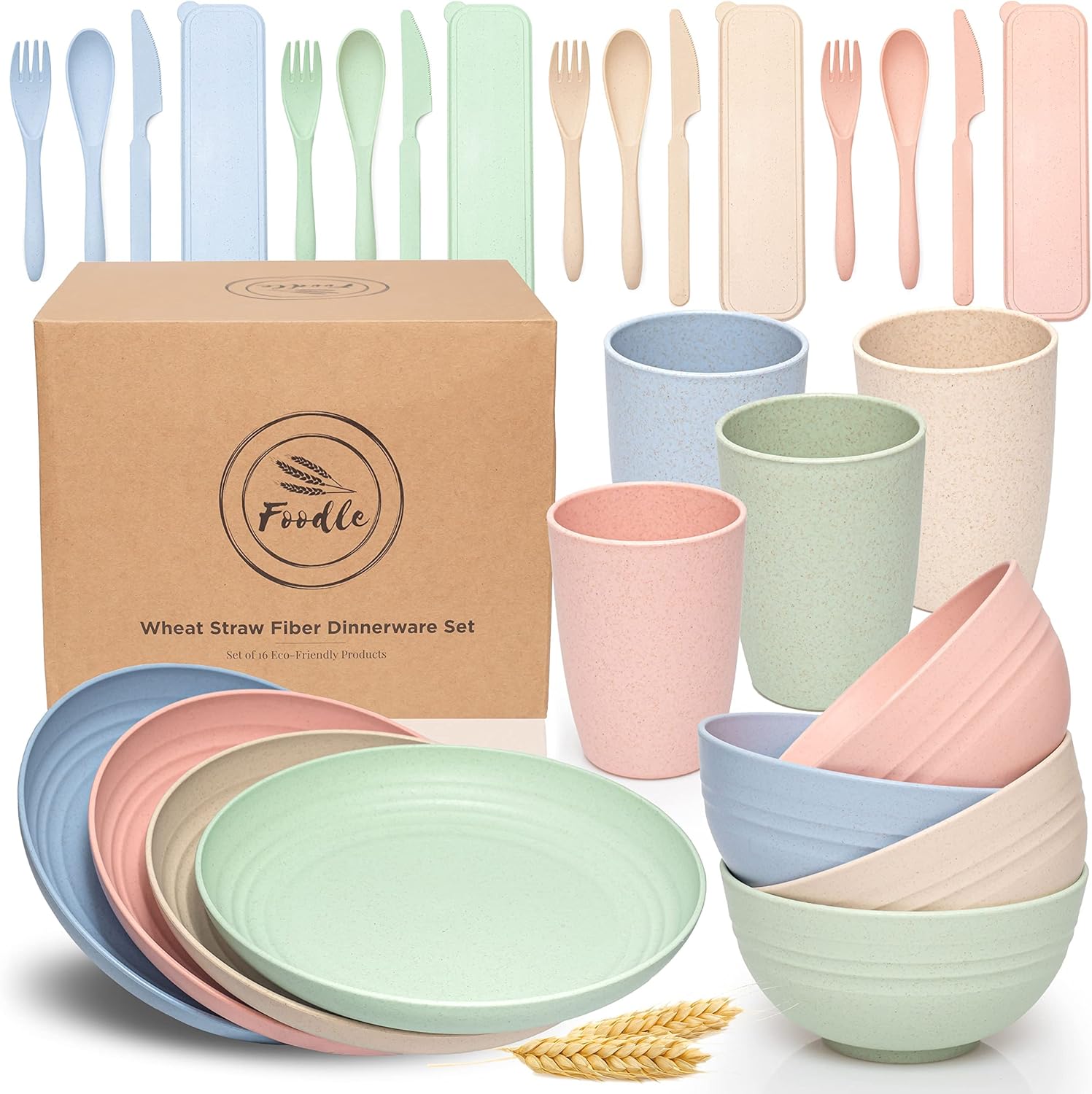 FOODLE Kids Wheat Straw Set
