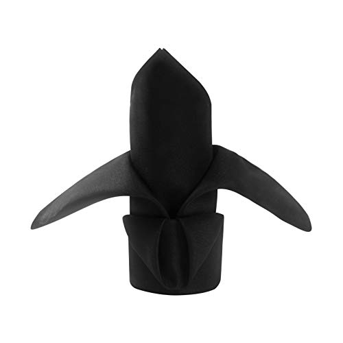 Ascoza 50pcs 20x20 Black Napkins