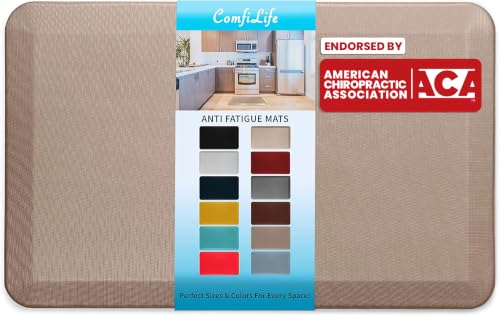 ComfiLife Anti Fatigue Floor Mat 3/4 Inch Thick Kitchen Mat (20" x 39", Rose Gold)
