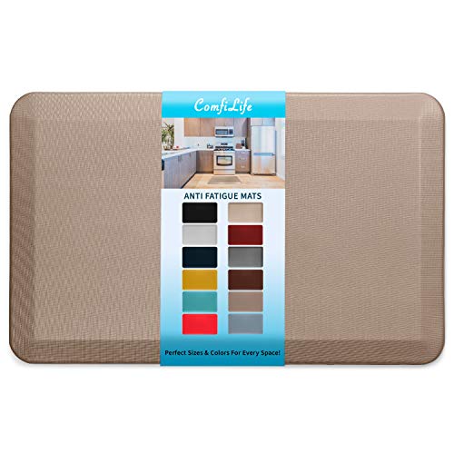 ComfiLife Anti Fatigue Floor Mat  3/4 Inch Thick Kitchen Mats for Floor, Standing Desk Mat, Kitchen Rug  Comfort at Home, Office  Durable  Stain Resistant  Non-Slip Bottom (20" x 32", Rose Gold)