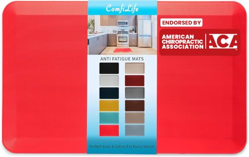 ComfiLife Anti Fatigue Floor Mat 3/4 Inch Thick Kitchen Mat (20" x 39", Scarlet Orange)