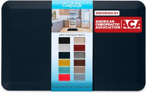 ComfiLife Anti Fatigue Floor Mat 3/4 Inch Thick Kitchen Mat (20" x 39", Navy)