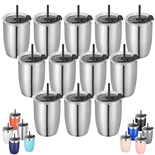 VEGOND Stainless Steel 12 oz Tumblers, Stainless 12 pack
